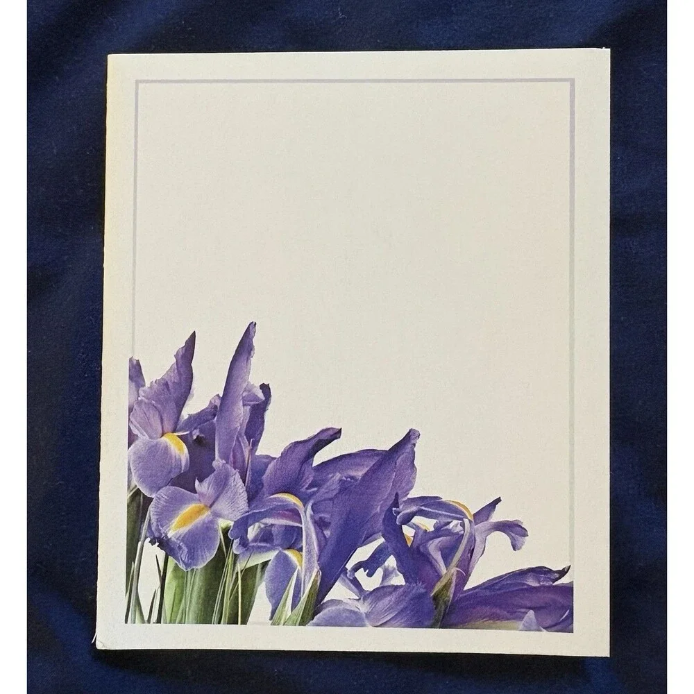 Generic Card with White Envelope | Purple Flower design By Habitat